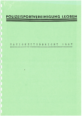 Tätigkeitsbericht 1987